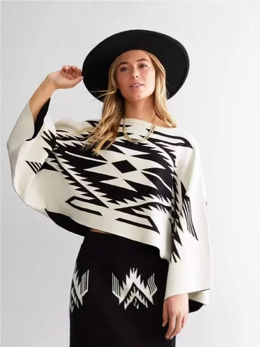 Women's Loose Knitted Top Batwing Shirt