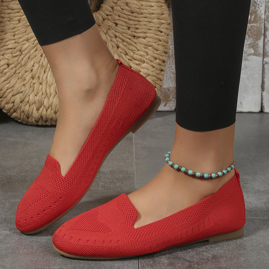 Fly Woven Mesh Low-cut Slip-on Lazy Flat Women's Casual Shoes
