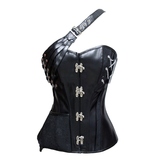 New Product Leather Stitching Patterned Cloth Corset