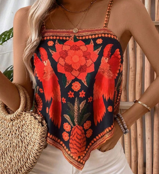Printed Green Plant Positioning Vest