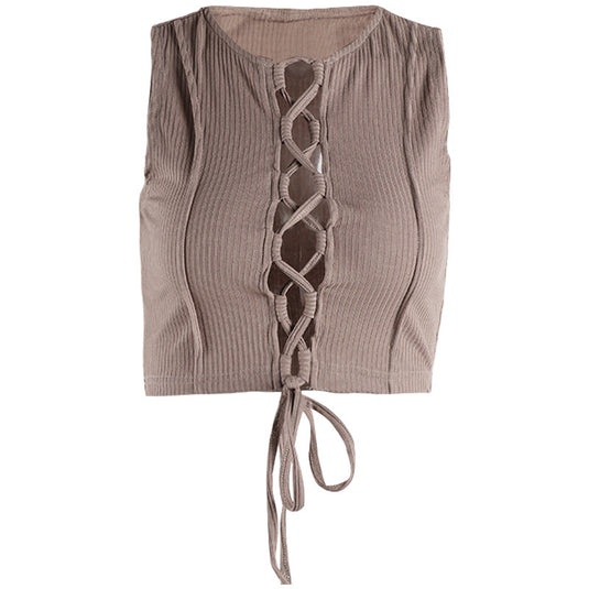 Top Strap Sleeveless Vest Women's Outer Wear