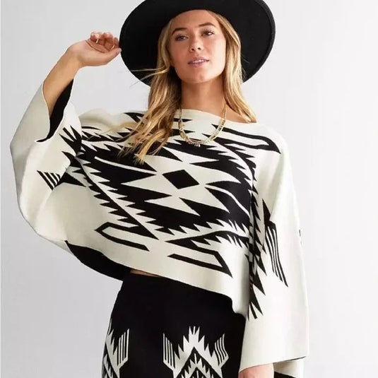Women's Loose Knitted Top Batwing Shirt